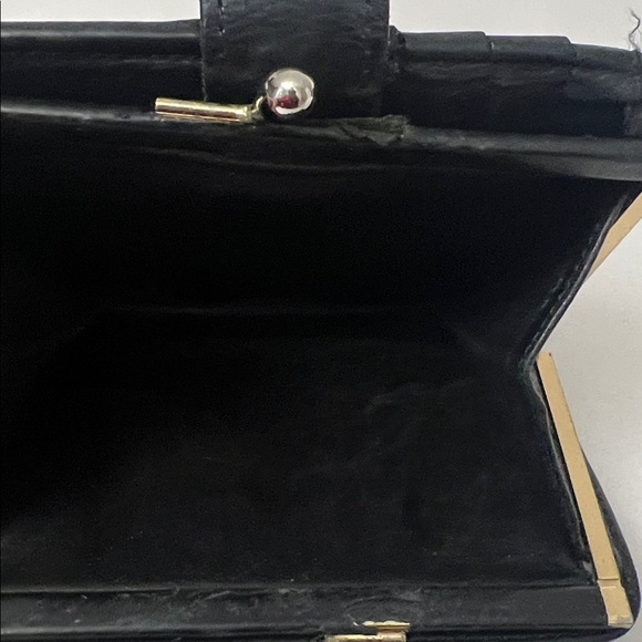 Vintage Coach Black Leather Wallet kisslock - Picture 15 of 17